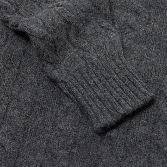 Mj Exclusive: Sweater "Crew Cable-Rib" Made Of Pure Geelong