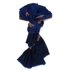 Mj Scarf "Gangtok" Made Of Finest Hand Embroidered Pashmina Cashmere -