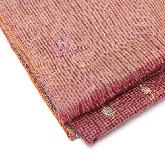 Mj Scarf "Shillong" Made Of Finest Hand Embroidered Pashmina Cashmere