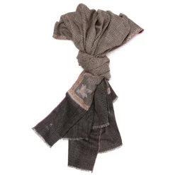 Mj Scarf "Varansi" Made Of Finest Hand Embroidered Pashmina Cashmere -