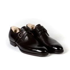 Monk "Iconic" Made Of Dark Brown Hand-Colored Calf Leather - Purely Handcrafted