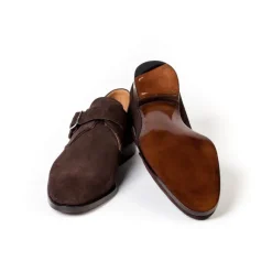 Monk Made Of Dark Brown Suede