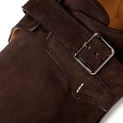 Monk Made Of Dark Brown Suede