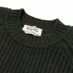 Moss Green Pure Lambswool Sweater "Joss Earl" - 8 Ply