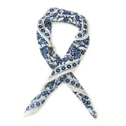 Neck-Square "Provence Geometric" Made Of Cashmere And Silk