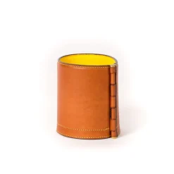 Office Organizer "Pen Tube" From Saddle Leather - Handcrafted