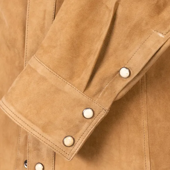 Overshirt "Italo Western" Made Of Finest Goatskin - Handmade