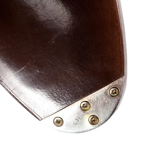 Oxford "Handsewn Cap" Made Of Brown Calfskin - Hand-Colored