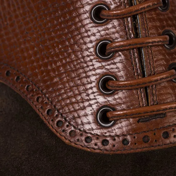 Oxford "Saddle" Aus Dunkelbraunem Rauheder - Reine Handarbeit