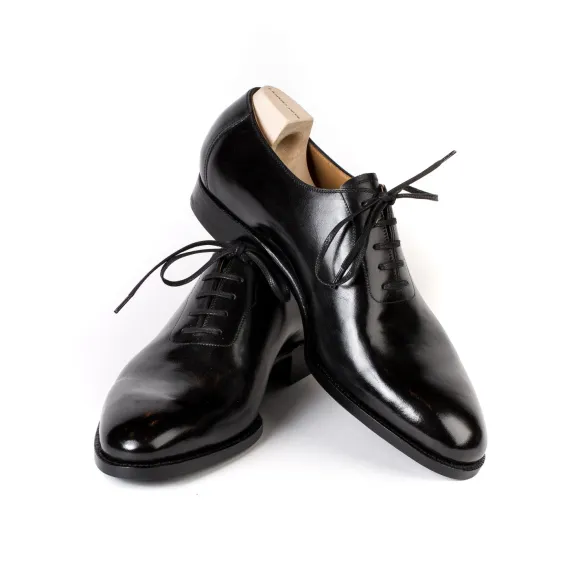 Oxford "Seamless" Made Of Black Hand-Crafted Calfskin - Purely Handcra