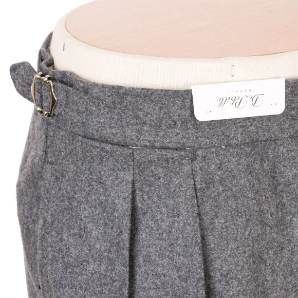Pants "Lo Stile Di Toto" In Pure Wool From Drago - Handmade