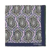 Patterned Pochette In Pure English Silk - Handrolled
