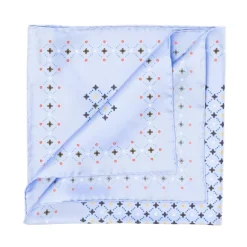 Patterned Pochette In Pure English Silk - Handrolled