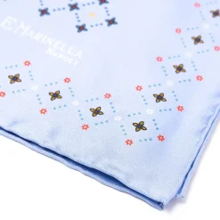Patterned Pochette In Pure English Silk - Handrolled