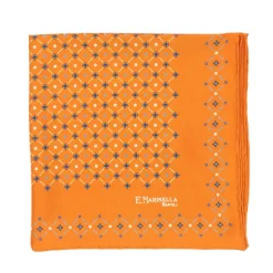 Patterned Pochette In Pure English Silk - Handrolled