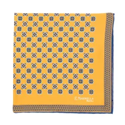 Patterned Pochette In Pure English Silk - Handrolled