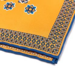 Patterned Pochette In Pure English Silk - Handrolled