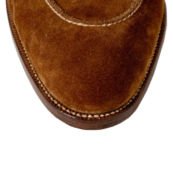 Pennyloafer "Dress" Made Of Light Brown Suede Leather
