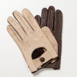 Perforated Glove "Salzburgring" Made Of Peccary Leather
