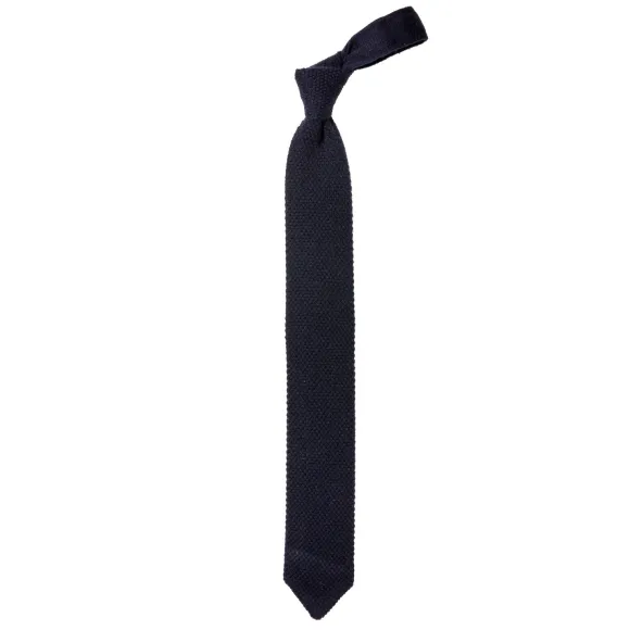 Petronius X Mj: Knitted Tie "Crochet" Made Of Pure Cashmere