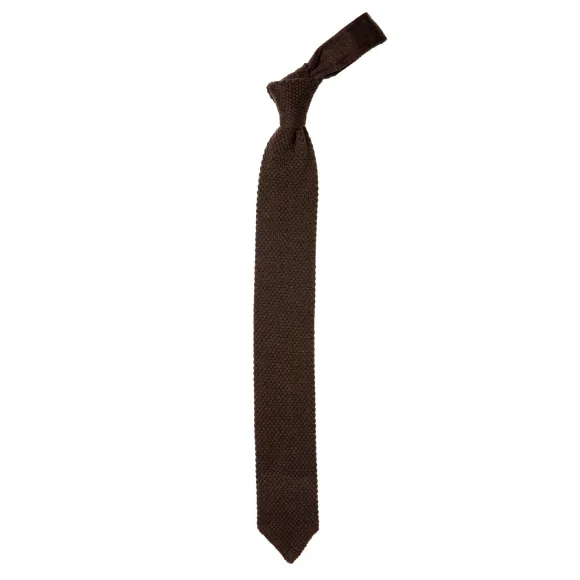 Petronius X Mj: Knitted Tie "Crochet" Made Of Pure Cashmere