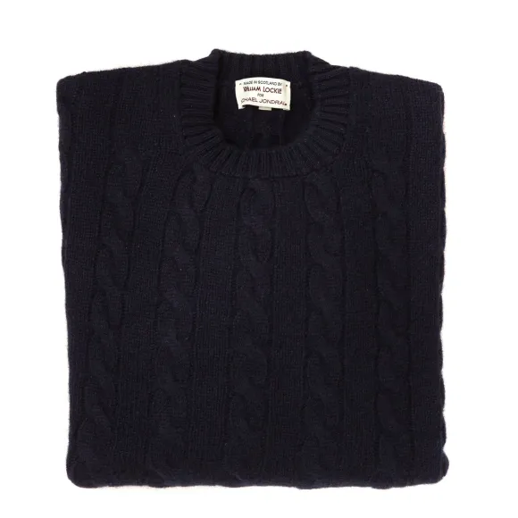 Plait Jumper "Chirnside Cable" In Pure Scottish 4 Ply Cashmere Sweater