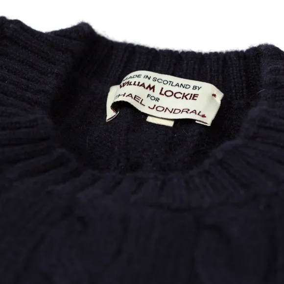 Plait Jumper "Chirnside Cable" In Pure Scottish 4 Ply Cashmere Sweater