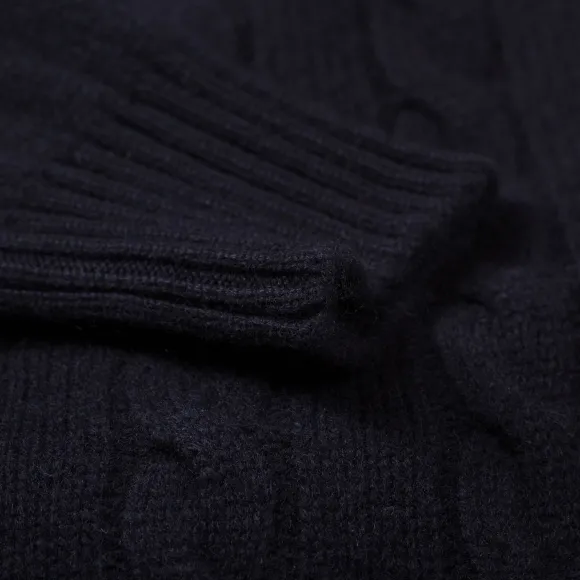 Plait Jumper "Chirnside Cable" In Pure Scottish 4 Ply Cashmere Sweater