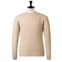 Plait Pullover "Chirnside Cable" Made Of Pure Scottish 4 Ply Cashmere