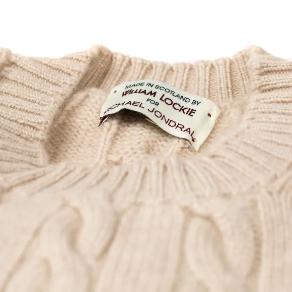 Plait Pullover "Chirnside Cable" Made Of Pure Scottish 4 Ply Cashmere
