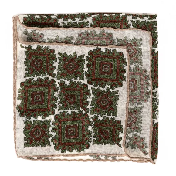 Pocket Square "Vintage 58" Made Of Wool And Silk