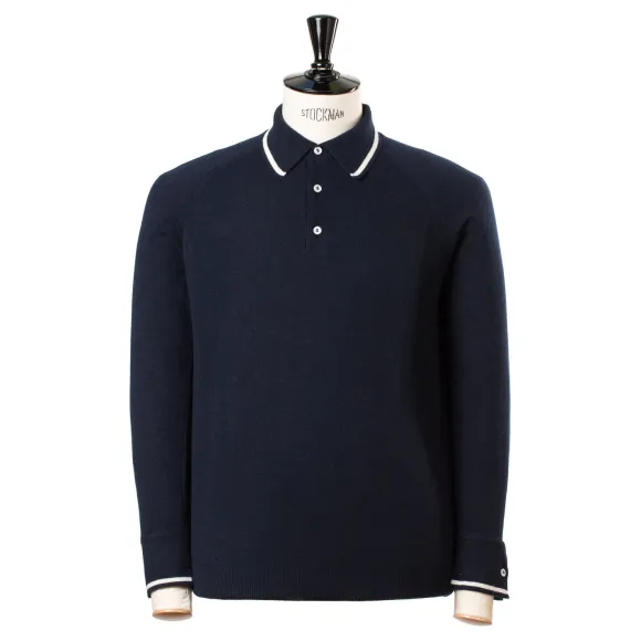 Polo Sweater "Sartorial Knit-Polo" Made Of Finest 1 Ply Cashmere