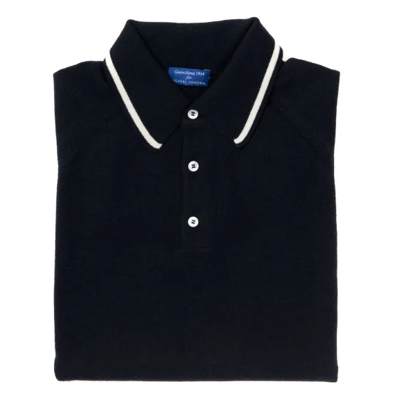 Polo Sweater "Sartorial Knit-Polo" Made Of Finest 1 Ply Cashmere