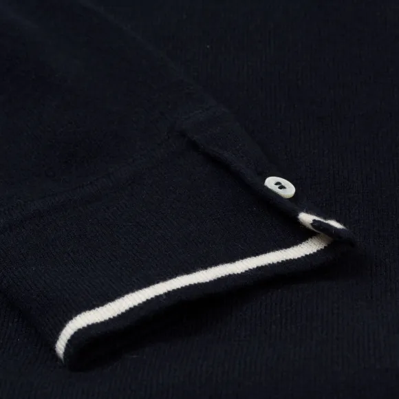 Polo Sweater "Sartorial Knit-Polo" Made Of Finest 1 Ply Cashmere