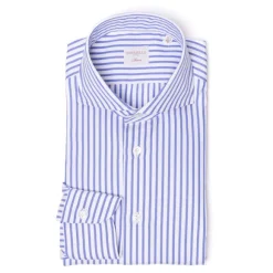 Pure Cotton Striped Shirt "Jermyn Stripe" - Handmade
