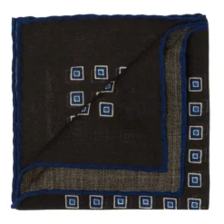 Pure Wool Pocket Square "Medaglioni Incornicato