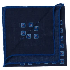 Pure Wool Pocket Square "Medaglioni Incornicato