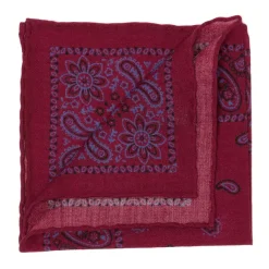 Pure Wool Pocket Square "Reni E Paisley