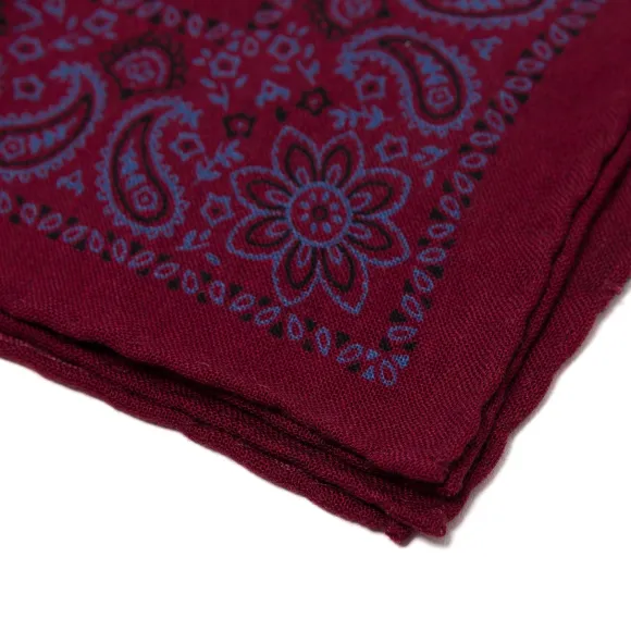 Pure Wool Pocket Square "Reni E Paisley