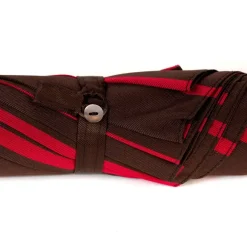 Red Umbrella With Wooden Handle