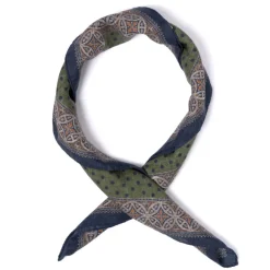 Rosi Collection X Mj: Cotton And Silk "Polka Dot Neck-Square" Scarf