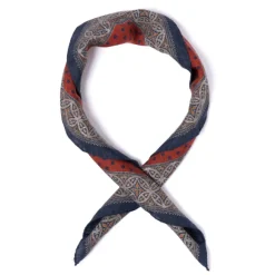 Rosi Collection X Mj: Cotton And Silk "Polka Dot Neck-Square" Scarf