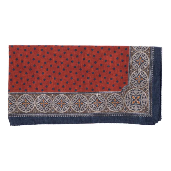 Rosi Collection X Mj: Cotton And Silk "Polka Dot Neck-Square" Scarf