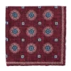 Rosi Collection X Mj: Pocket Square "New Flower Double Print" In Pure