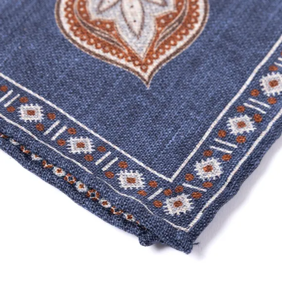 Rosi Collection X Mj: Pocket Square "Paisley Square Double Print" In P