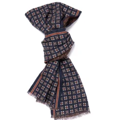 Rosi Collection X Mj: Scarf "Bormio Double" In Merino Wool And Cashmer