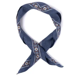 Rosi Collection X Mj: Wild Paisley Neck-Square Scarf In Cotton And Sil