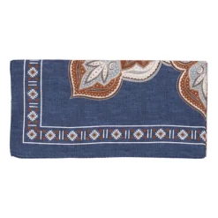 Rosi Collection X Mj: Wild Paisley Neck-Square Scarf In Cotton And Sil