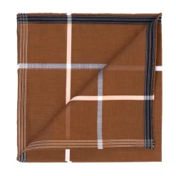 Rust Brown Handkerchief "Socotra" Made Of Fine Cotton - Hand-Rolled
