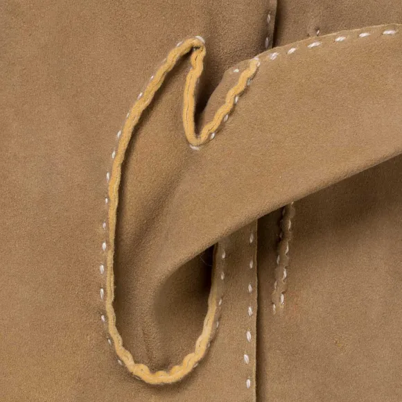 Sand-Colored Gloves "Offizier" Made Of Deerskin